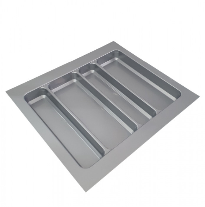 Suport/Organizator Tacamuri cu Sectiuni Alungite, 62x49 cm, Gri