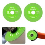Disc de taiere din sticla, Tovbmup, set de 2, diametru 100mm, culoare verde