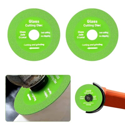 Disc de taiere din sticla, Tovbmup, set de 2, diametru 100mm, culoare verde foto