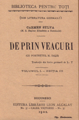 CARMEN SYLVA, DE PRIN VEACURI, Bucuresti, 1902 foto