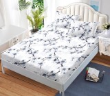 Cumpara ieftin Husa Pat cu Elastic 3 Piese Ravi HP102, 180x200 cm + 2 Fete Perna 50x75 cm