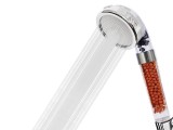 Cumpara ieftin Para de dus, plastic, granule anticalcar, filet standard de 1 2 inch, argintiu, 21 cm