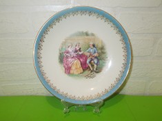 Portelan englezesc vechi ADAMS EST 1657 decorat cu SCENE FRAGONARD , anii 1940