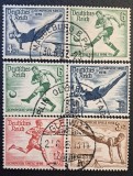 Germania (Deutsches Reich 1936) 6 Timbre "Jocurile Olimpice Berlin 1936 - Sporturi" (Ștampilat / Used) CLK1