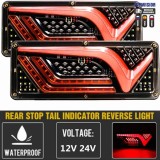 Cumpara ieftin Set de 2 buc lampi LED Xentech Light impermeabil 12V-24V camion- remorca lumină spate, stop, marșarier, pozitie, ceata