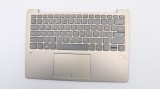 Carcasa superioara cu tastatura palmrest Laptop, Lenovo, IdeaPad 720S-13IKB Type 81A8, 81BV, 5CB0P19095, cu iluminare, aurie, layout US