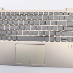 Carcasa superioara cu tastatura palmrest Laptop, Lenovo, IdeaPad 720S-13IKB Type 81A8, 81BV, 5CB0P19095, cu iluminare, aurie, layout US