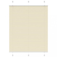 vidaXL Jaluzea plisată Crem 110x150 cm Lățime țesătură 109,4 cm 4015298