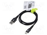Cablu USB 2.0 Goobay USB A la USB C 1m negru 0,48Gbps 60W 3A