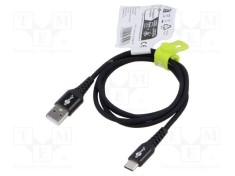 Cablu USB 2.0 Goobay USB A la USB C 1m negru 0,48Gbps 60W 3A