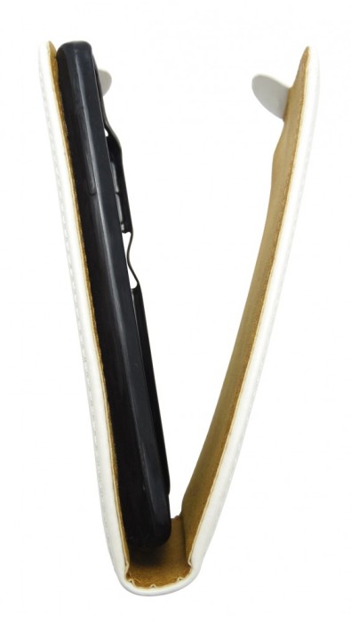 Husa flip alba pentru Huawei Ascend P1 (U9200)