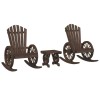 Set mobilier de gradina, 3 piese, lemn masiv de brad