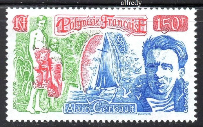 POLINEZIA FRANCEZA 1993, Personalitati, A. Gerbault, serie neuzata, MNH