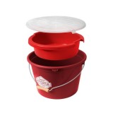 Galeată feeder Delphin Atoma COMBI 3v1, 13 litri, rosie, galeata + lighean + capac