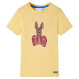 Tricou pentru copii cu m&acirc;neci scurte, galben, 92