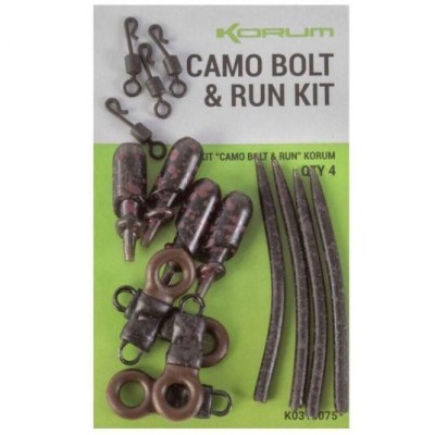 Kit montura semi fixa Korum Camo Bolt and Run Kit 4buc/plic foto