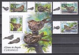 Angola 2019 - Păsări, Serie cu Tapsuri + Colita, MNH