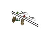 Set 2 Senzori Pescuit + 2 Swingeri Luminosi MK2, 2 Picheti Reglabili, Volum/Sensibilitate Ajustabile, Baterii Incluse, Rezistent Apa