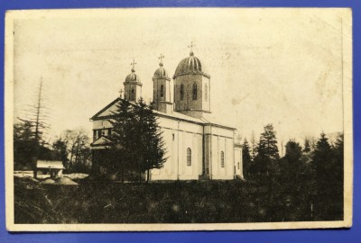 Manastirea Ghighiu - Biserica Mare, printata, spate divizat, necirculata foto