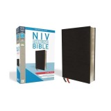 NIV, Thinline Bible, Large Print, Bonded Leather, Black, Red Letter Edition