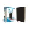NIV, Thinline Bible, Large Print, Bonded Leather, Black, Red Letter Edition
