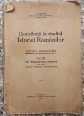 Contributii la studiul Romaniei, Istoria Basarabiei - A. V. Boldur// 1940