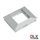 Cumpara ieftin Rama alba simpla pentru aparataj 45x45 mm (2 module) - DLX DLX-102-11
