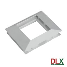 Rama alba simpla pentru aparataj 45x45 mm (2 module) - DLX DLX-102-11
