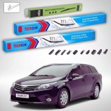 Cumpara ieftin Ștergătoare Toyota Avensis T27 Estate 2008-prezent | Set Față și Spate Flat Premium &ndash; TeamCar&reg;