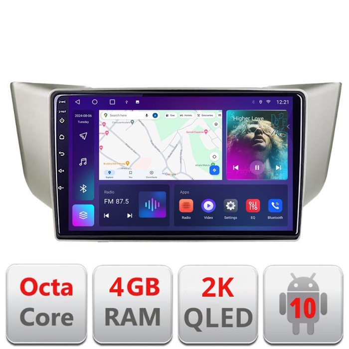 Navigatie Lexus RX 2003-2009 C- rx-03 Android Octa Core Ecran 2K QLED GPS 4G 4+32GB 360 kit-rx-03+EDT-E409-2K CarStore Technology