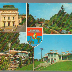 CPIB 17124 CARTE POSTALA - CARACAL, BALS, SLATINA, CORABIA, STEMA JUD. OLT