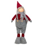 Figura de spiriduș textil de Crăciun - picioare telescopice - 40 - 60 cm