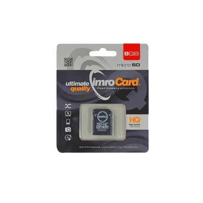 Card MicroSD 8GB + Adaptor Clasa 10 IMRO foto