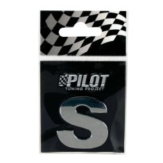 Autocolant 3D crom Type-3 (28mm) litera - S Garage AutoRide foto