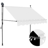 Cumpara ieftin Copertina retractabila manual cu LED, crem, 150 cm