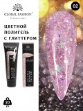 Cumpara ieftin Polygel Global Fashion, color cu sclipici, 30 g, 02
