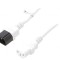 Cablu Prelungitor Alimentare Alb 0.5m IEC C13 la IEC C14 10A 250V