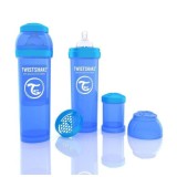 Biberon Twistshake Anti - Colici 330 ml Albastru FitLine Training