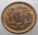 C.013 ELVETIA 1 RAPPEN 1940 B XF/AUNC