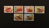 Serie Completă 6 Timbre Cambodgia 1997 Pești Exotici de Acvariu Betta Gourami Sumatranus Ștampilate - A992