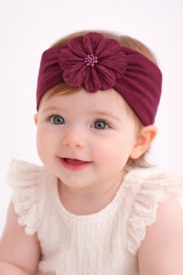 Bentita lata visinie pentru bebeluse cu floare aplicata foto