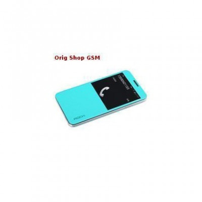 Husa Rock Flip Magic S-view Samsung N9005 Galaxy Note 3 bleu Blister foto