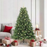 vidaXL Brad de Crăciun artificial cu 300 LED Verde 180 cm PE și PVC 3397553