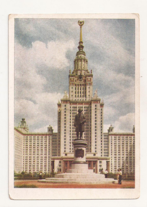 FA30-Carte Postala- RUSIA - Moscova, Moscow State university, necirculata 1956