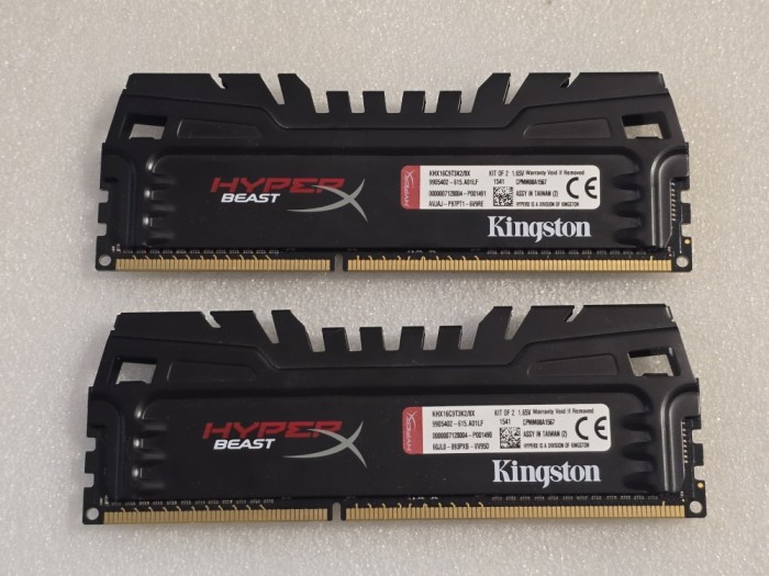 Kit memorie RAM HyperX Beast 8GB (2 x 4GB) DDR3 1600 MHz CL9 KHX16C9T3K2/8X
