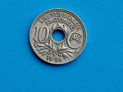 10 Centimes 1928 Franta-RAR + Erori.. foto