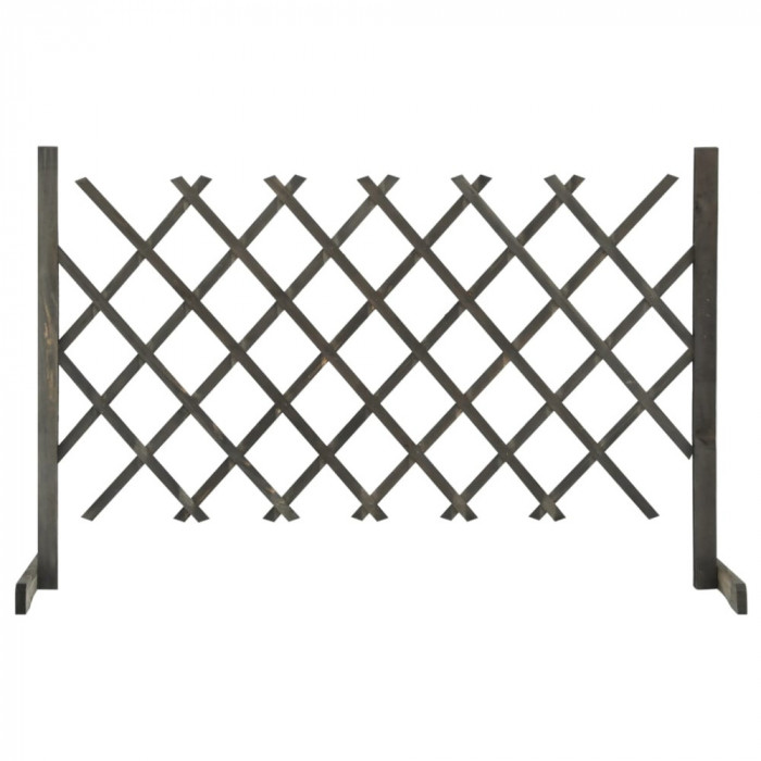 Gard cu zabrele de gradina, gri, 120x90 cm, lemn masiv de brad GartenMobel Dekor