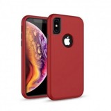 Husa Defender 3 in 1 Apple iPhone 11 Pro Max, Protectie Solida, Rosu