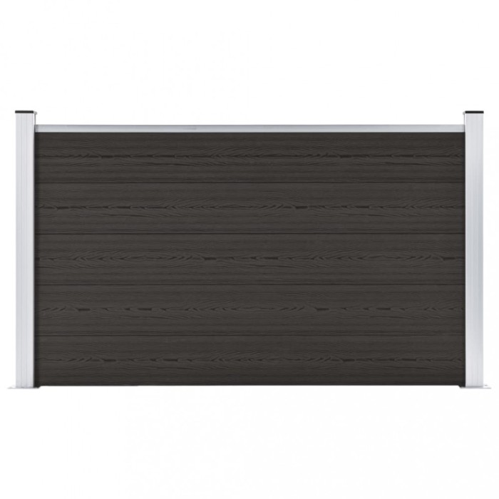 vidaXL Panou de gard, 180x105 cm, negru, WPC
