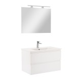 Mobilier complet de baie Vario Forte 80 alb-alb